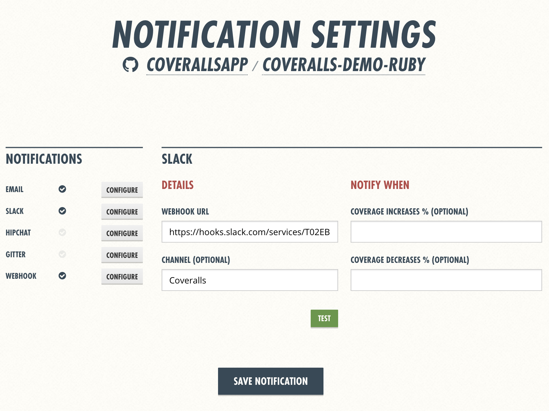 slack notif